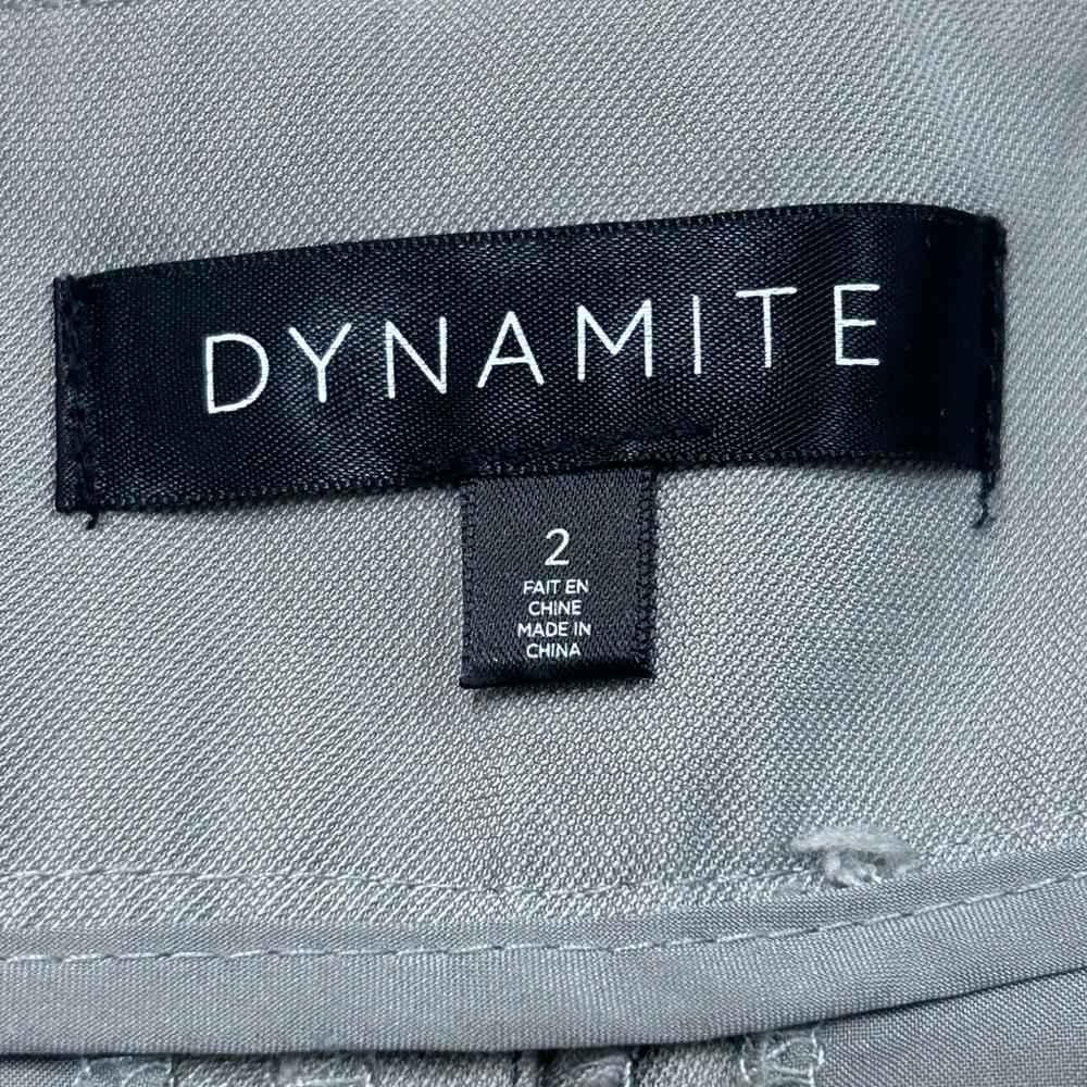 Dynamite Women’s Gray High-Waisted Pants w/Front and Back Pockets Size 2 - Picture 5 of 9